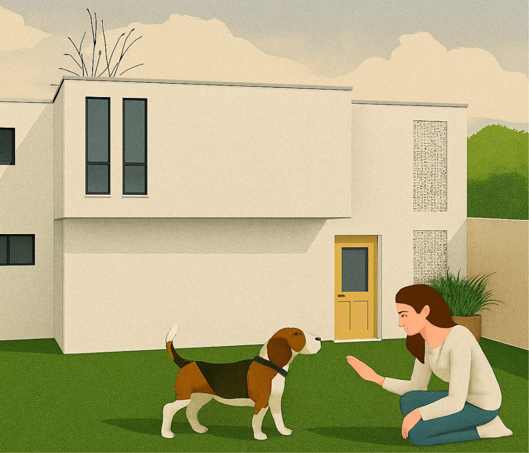 Render de la fachada principal del Proyecto Casa del arbol