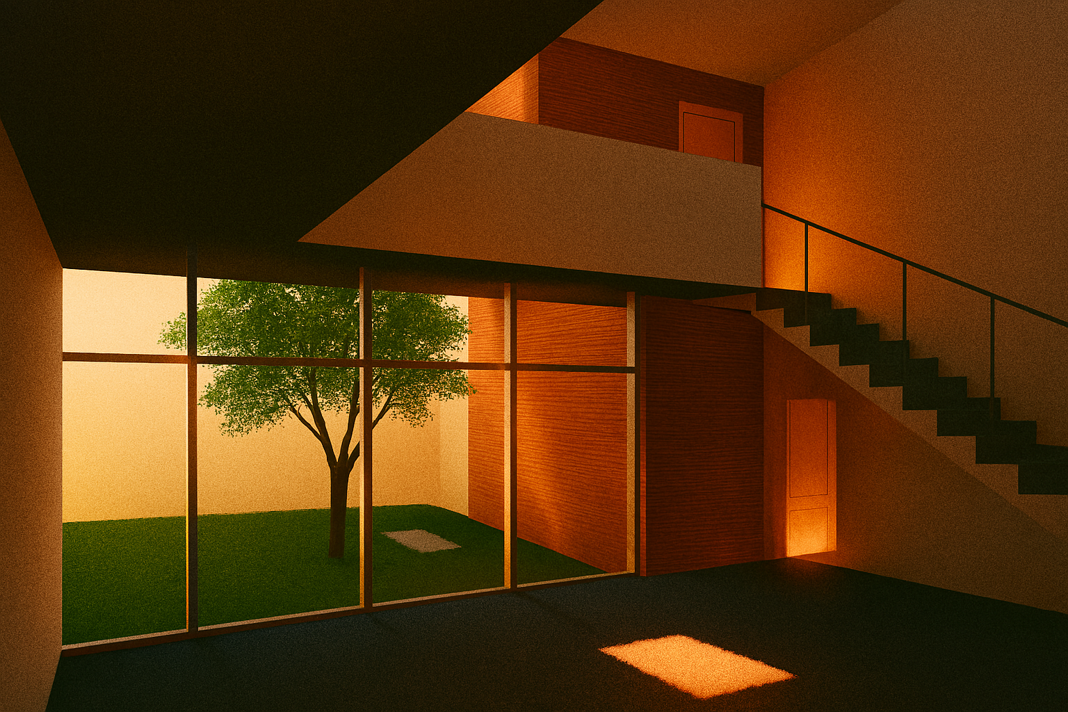 Detalle del árbol como principal vista del jardín