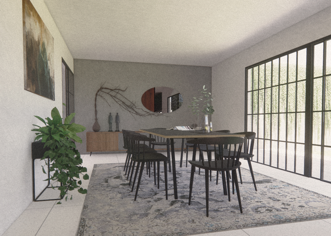 Comedor en PB Lucernario Xochimilco