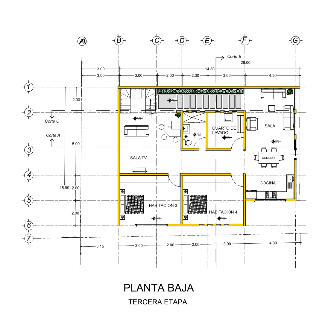 Plano de planta baja Lucernario Xochimilco